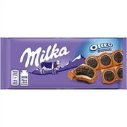 Milka Milk Chocolate with Whole Oreo Cookies, 3.24 oz. Bars (Pack of 9)
