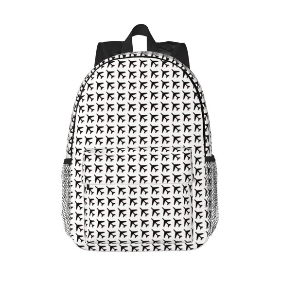 Easygdp Airplane Mochila Ligera de 15 Pulgadas para Estudiantes, Mochila Cómoda para la Escuela y Viajes, Correas Ajustables