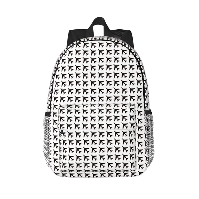 Easygdp Airplane Mochila Ligera de 15 Pulgadas para Estudiantes, Mochila Cómoda para la Escuela y Viajes, Correas Ajustables