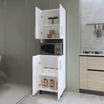 thumbnail image 4 of Double Cabinet Pantry for Kitchen | Optimize Storage in Kitchen | Melamine-Filled Particle Board | Easy-Clean Elevated Design, 4 of 4