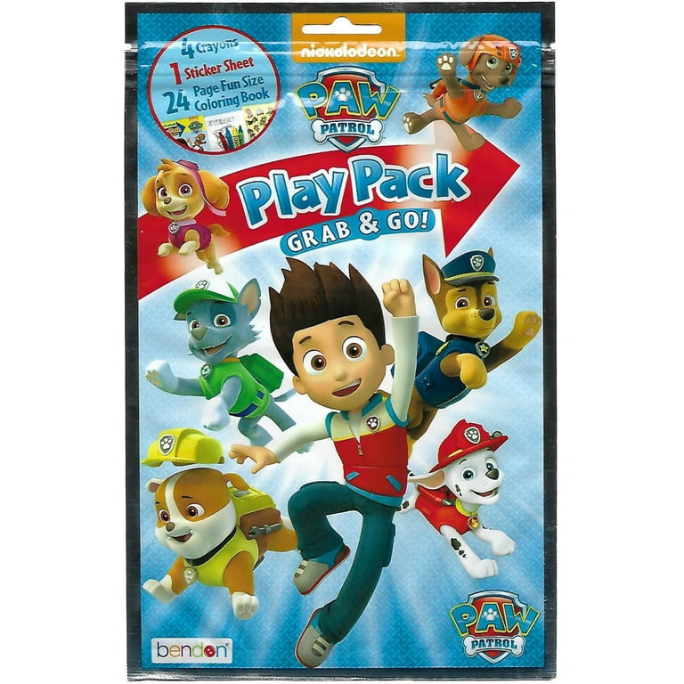 Bendon Nickelodeon Paw Patrol Grab and Go Play Packs (Pack of 12)
