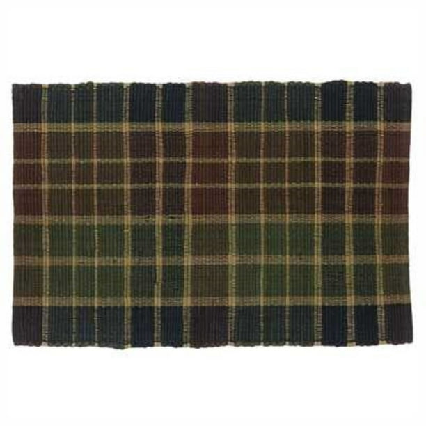 FRONTIER PLAID RAG RUG 2X3
