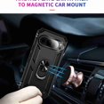 thumbnail image 2 of Dteck Case for Google Pixel 9 Pro XL, with Finger Ring Holder Kickstand, Military Grade Stand Cover Phone Cases Compatible for Google Pixel 9 Pro XL, Black, 2 of 7