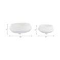 thumbnail image 4 of Decorative Tapered Bowl for Coffee Table - Contemporary Kitchen Counter Decor, Key, or Candy Bowl - Stylish Centerpiece Table Decorations or Entry Table for Home Decor Accent - Set of 2, 6", White, 4 of 11