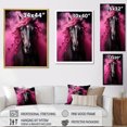 thumbnail image 4 of Designart "Vibrant Equine Black and Pink Horse Majesty III" Animals Canvas Wall Art, 4 of 5