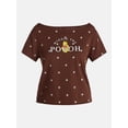 thumbnail image 5 of Winnie the Pooh Women's Off the Shoulder Skimmer Polka Dot Tee, Sizes XXS-XXL, 5 of 5