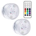 thumbnail image 2 of Hxlamzoo 2 Packs IP68 Submersible LED Pool Lights with 50M RF Remote Control, Magnetic & Suction Cup Underwater Lights for Aquarium, Pond, Bathtub Decor, 2 of 9