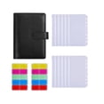 thumbnail image 1 of Carpeta de cuaderno Zulema A6 de 6 anillas con Sobres de presupuesto en efectivo y Etiquetas adhesivas negro, 1 of 7