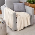 thumbnail image 2 of Mainstays Melange Oversized Couch Throw Blanket, Almond Biscuit, 50 x 72 in, 2 of 5