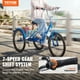 thumbnail image 2 of VEVOR Triciclo plegable para adultos, triciclos plegables para adultos de 24 pulgadas y 7 velocidades, bicicleta de crucero de 3 ruedas de acero al carbono con cesta y asiento ajustable, 2 of 9