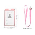 thumbnail image 2 of Uxcell 9.5x5.8cm Vertical Aluminum Badge Holder with Metal Hook Lanyard Rose Gold Tone, 2 of 7