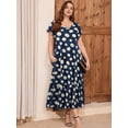 thumbnail image 7 of VEPKUL Summer Casual Bohemian Dresses for Women 2025 Short Sleeve Long Maxi Dress with Pockets 3-NavyBlue_4X, 7 of 7