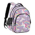 thumbnail image 2 of ALAZA Unicorns and Rainbows School Backpack Elementary Bag Bookbag Travel Rucksack, 2 of 6
