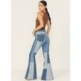 thumbnail image 4 of Wrangler Women's X Lainey Wilson High Rise Patchwork Flare Stretch Denim Jeans - 112360688 34W x 32L, 4 of 5