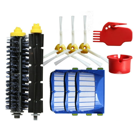 MEGICOT 10-Pack Replacement Accessories Kit Compatible with iRobot Roomba 600 610 620 650, Accessory Kit Pack of 3Filter,3 Side Brushes,1 Bristle Brush,1 Beater Brush,2 Brush Cleaning Tool