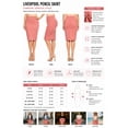 thumbnail image 6 of Women's Casual High Waist Slim Stretch Pull On Bodycon Pencil Solid Midi Skirt, 6 of 6
