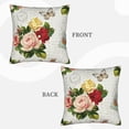 thumbnail image 3 of Bingfone Vintage Bike Flower Butterfly Linen Throw Pillow Covers Cushion Case Pocket Button Vintage Farmhouse Pillowcase for Sofa Couch Bed 16"x16", 3 of 9
