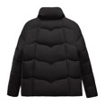 thumbnail image 3 of Inleife Womens Parkas Jacket Women's Solid Color Long-Sleeved Hoodless Zipper Warm Jacket, 3 of 4