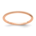 thumbnail image 1 of Solid 10K Rose Gold 1.2mm Milgrain Stackable Band Thin Wedding Anniversary Ring Size 10, 1 of 4