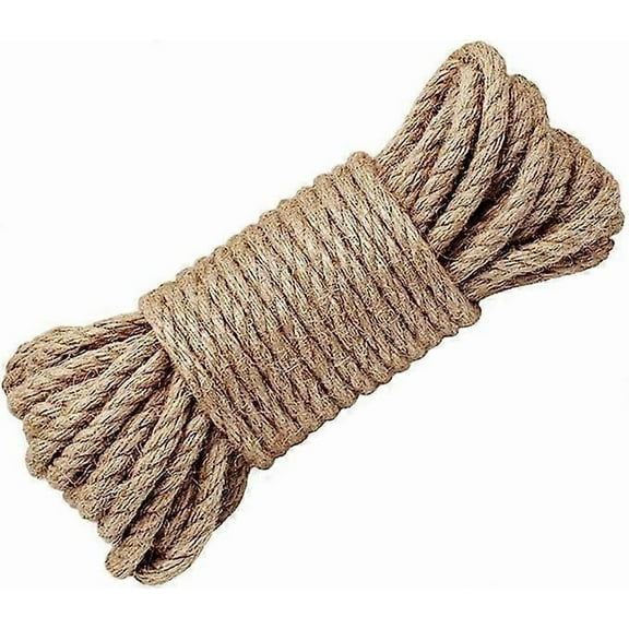 Hemp Rope,10mm Thick Rope Strong Natural Rope,Jute Rope for Craft Rope/Cat Scratching Rope/Garden Bundling