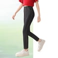 thumbnail image 5 of TIREOW Girls High Elasticity Leggings Stretch Snug Fitting Imitation Denim Leggings Pants Elastic Waist Sports Yoga Tight Pants, 5 of 8