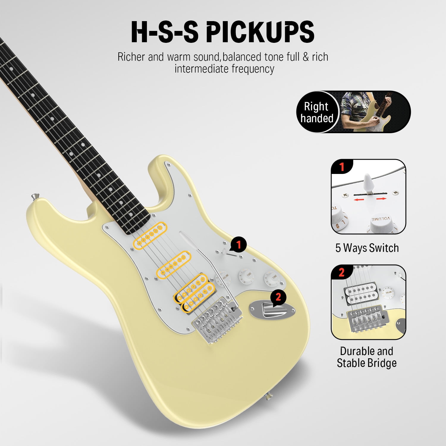 Donner / Stratocaster ギター DST-125 未使用｜ホビー・楽器
