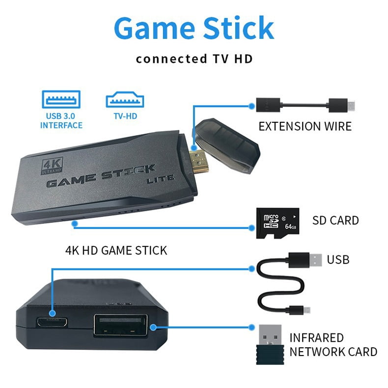Game console wireless high-definition TV 4K dual-handle home game console double-player battle entry-level