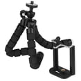 thumbnail image 3 of Phone Tripod, Flexible Mini Travel Tripod For Smartphone Sports Camera Mobile Phone 5.5 Inch Adjustable Holder With Mounted Bluetooth Remote Shutter, 3 of 5