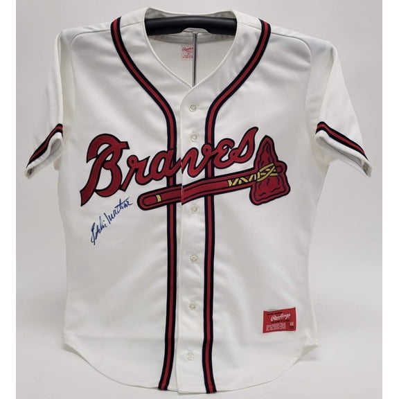 Eddie Mathews Signed Atlanta Braves Authentic Rawlings Jersey Beckett Certified