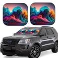 thumbnail image 1 of Balery Colorful Surreal Landscape Parasol para parabrisas de coche de 2 piezas | Parasol plegable para parabrisas delantero de coche para la mayoría de sedanes-Medium, 1 of 6