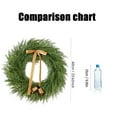 thumbnail image 6 of 24-Inch Real Touch Cedar Christmas Wreath, Lifelike Artificial Pine and Cypress Wreath with Cow Bell and Velvet Bow, Hanging Front Door, Window, Wall, Porch, Indoor & Outdoor Holiday Décor, 6 of 6