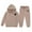 Khaki, variant on Kids Sweatsuit Set for Girls,2 Piece Long Sleeve Pink Pullover Hoodie Sweatshirt and Sweatpants Winter Clothes Boys Outfits Size 6-7 Years