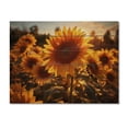 thumbnail image 3 of Designart "Sunlit Sunflowers Orange Radiance II" Floral Print on Natural Pine Wood, 3 of 5