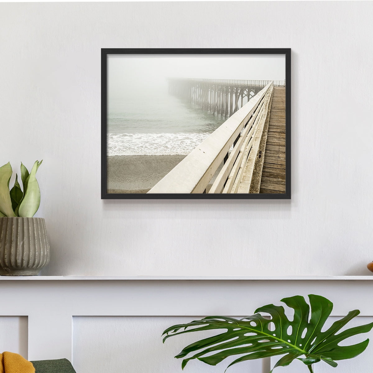 San Simeon Wharf by Danita Delimont - Restickable Framed Giclée Print