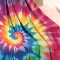 thumbnail image 3 of Colorful Rainbow Tie Dye Spiral Pattern Blanket,Comfortable Soft Lamb Wool Throw Blanket,All Season,Warm Lightweight Blankets for Sofa Bed Couch Living Room Chair,50"x60", 3 of 4