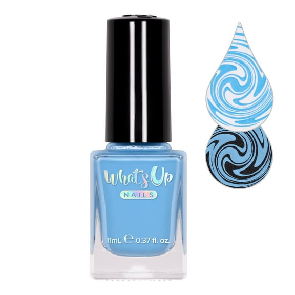 Whats Up Nails Sky Glider Stamping Polish (Light Blue Creme) for Nail Art Designs