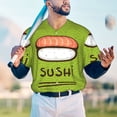 thumbnail image 6 of Balery Fresh Sushi Baseball Jersey for Men Casual Button Down Shirts Short Sleeve Active Team Sports Uniform-3X-Large, 6 of 9
