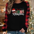 thumbnail image 2 of IROINNID Reduced Christmas Sweatshirts for Women Xmas Printed Casual Pullover Long Sleeves Crewneck Tops,Red, 2 of 5