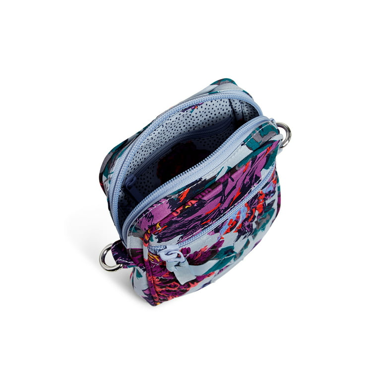 Vera Bradley Women's Cotton RFID Small Convertible Crossbody Bag Neon  Blooms 