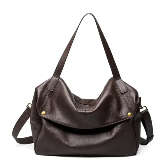 Premium Genuine Leather Large Tote Bag Shoulder Bag Handbag Vintage Style