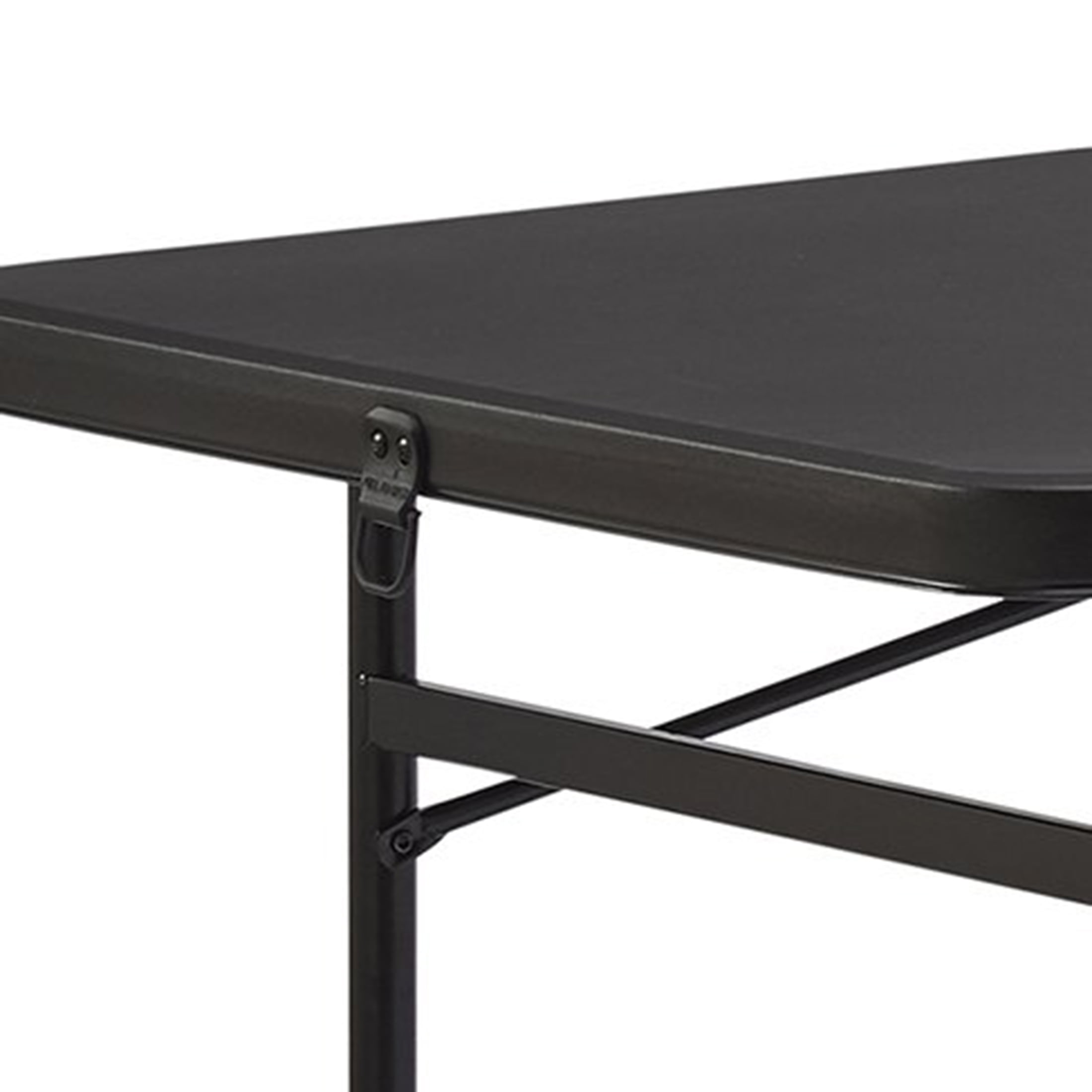 Mainstays 6 Foot Bi Fold Plastic Folding Table Black