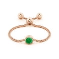 thumbnail image 2 of ANGARA Natural Bezel-Set Round Emerald Bolo Ring in 14K Rose Gold for Women (Size-3mm) | May Birthstone, Birthday, Anniversary, Jewelry Gift for Women | Natural Emerald Ring, 2 of 9