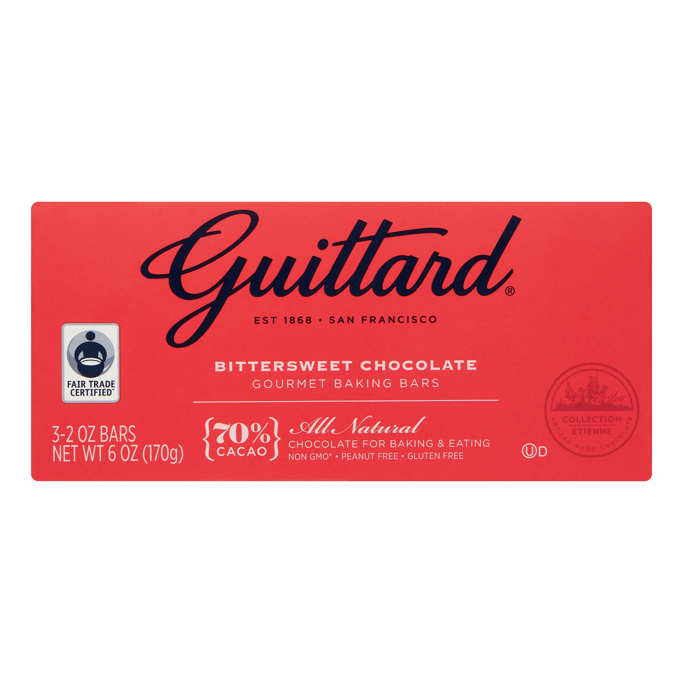 Guittard Gourmet Baking Chocolate, 70% Cocoa, Bittersweet, 2 Oz by GUITTD