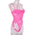 thumbnail image 3 of Sexy mono de encaje con encanto mono suave con tirantes para mujer, S, rosa rojo tholdsy XX000118-03, 3 of 7