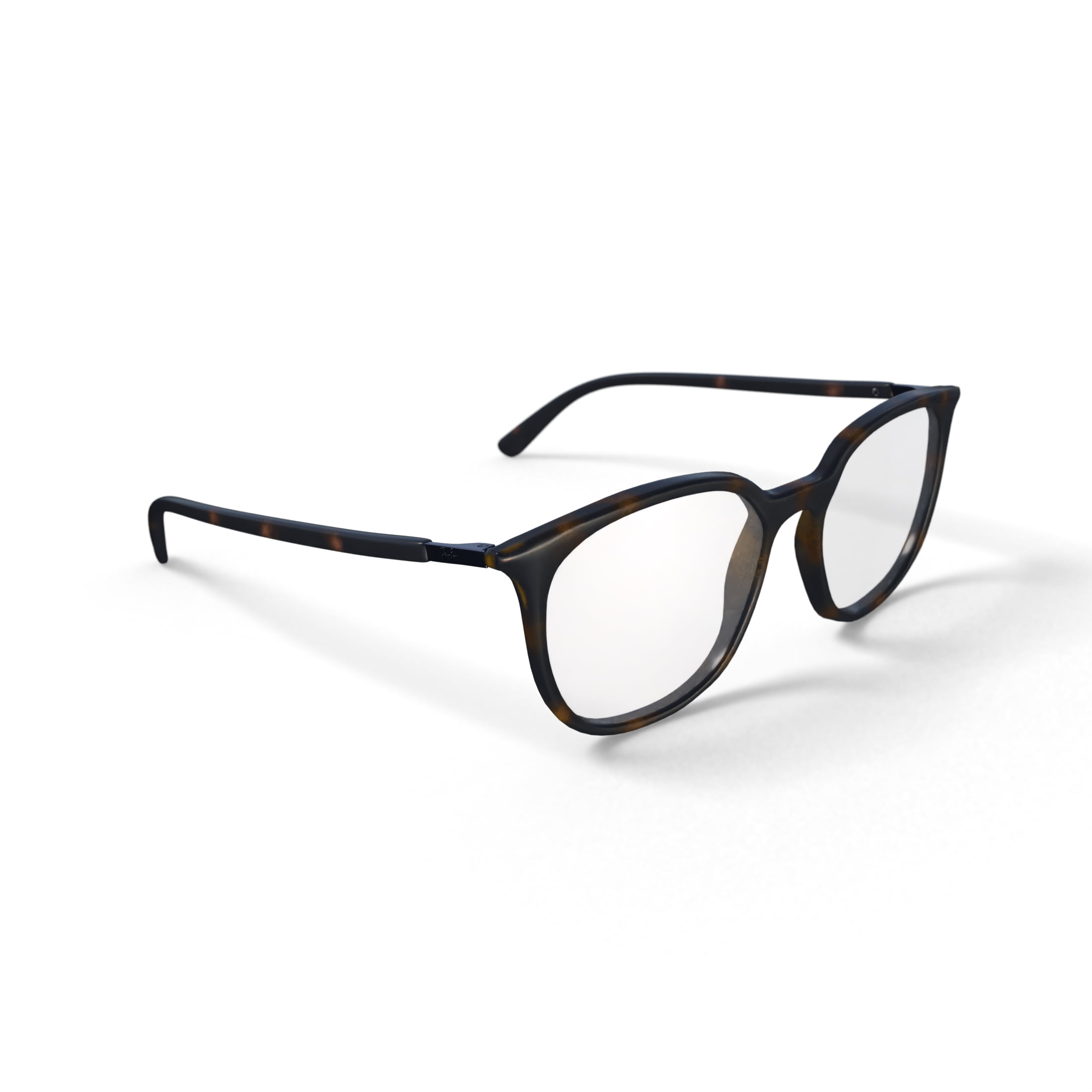 Ray-Ban Women's Size 53 Square RB7190 Optics Prescription Eyeglasses with Case, Havana