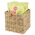 thumbnail image 6 of mDesign Woven Hyacinth Kitchen Storage Organizer Basket Bin, 4 Pack, Natural/Tan, 6 of 8