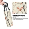 thumbnail image 4 of Yayeee 20oz Insulated Water Bottle Double Wall Stainless Steel with Flip Straw Lid, Light Red Flowers, 4 of 7