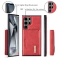 thumbnail image 4 of 2 in 1 Wallet Case for Samsung Galaxy S25 Ultra for Women Men, Detachable Cards Holder Magnetic Back Cover Stand Feature Shockproof Premium PU Leather Phone Cover for Samsung Galaxy S25 Ultra, Red, 4 of 12