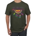 thumbnail image 1 of Colorful Neon Be Brave Dreamcatcher | Dean Russo Art Pop Culture Men's T-Shirt, Military Green, Medium, 1 of 6