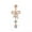 Rose Gold, variant on 1Pc Crystal Bow Navel Ring Women Barbell Body Piercing Navel Belly Ring Beach-Pink